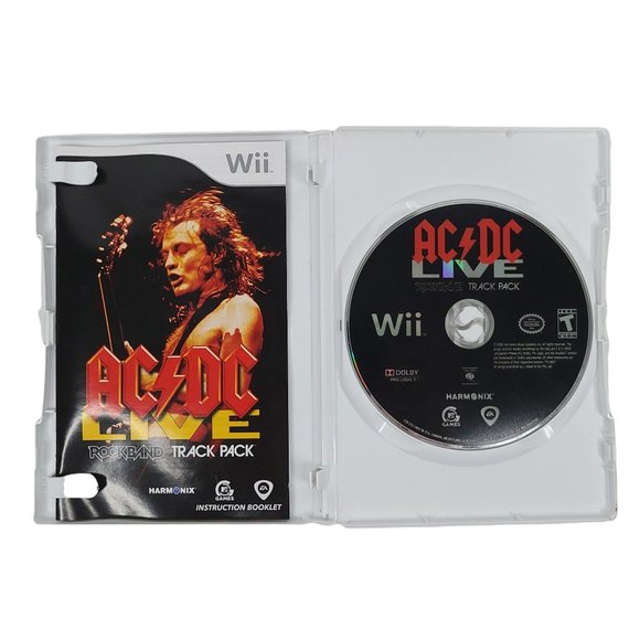 Nintendo Wii ACDC Live Rockband Track Pack 2008 Video Game Manual Case Tested - Picture 3 of 8